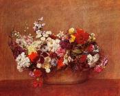 Flowers in a Bowl - 亨利·方丹·拉图尔